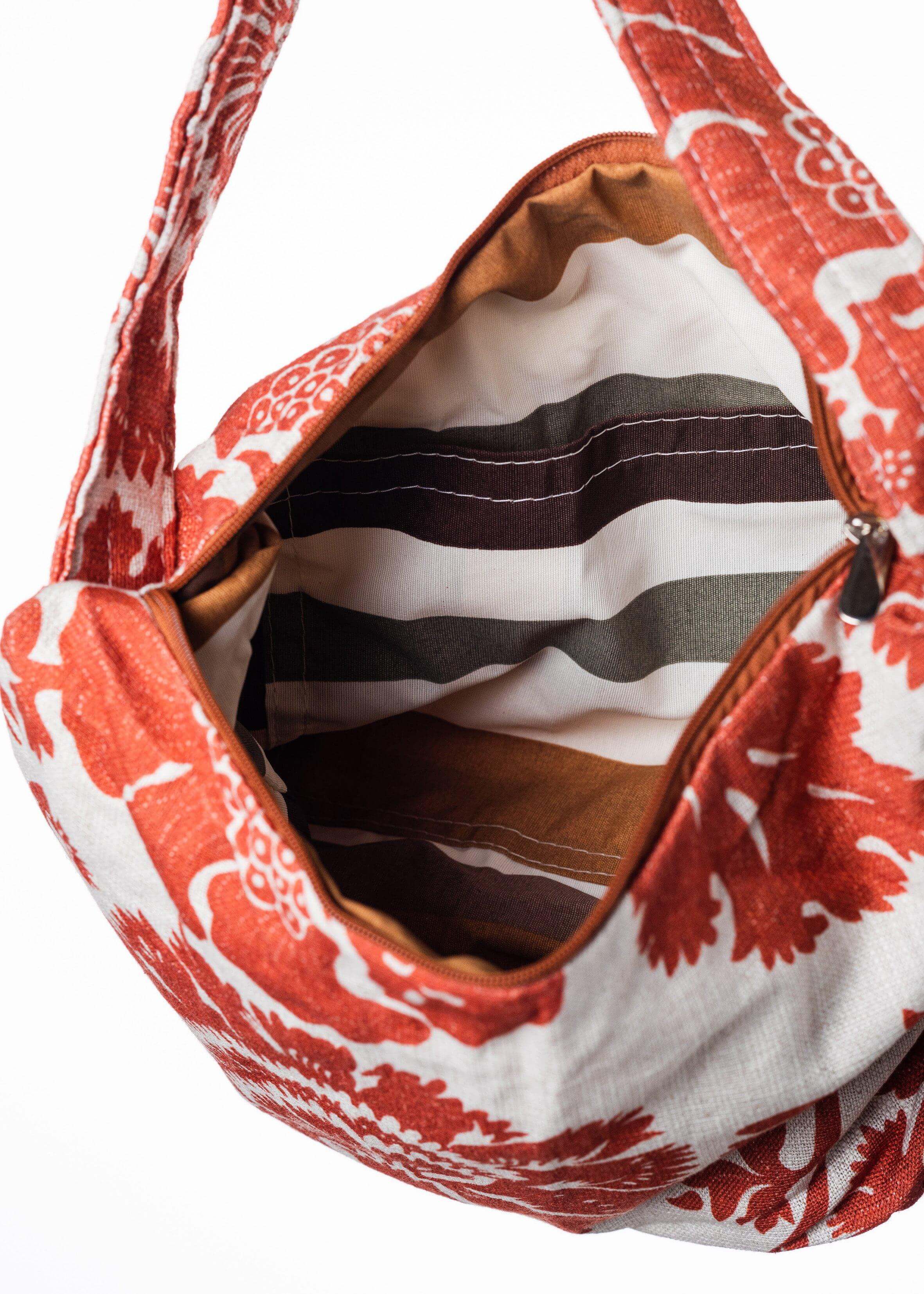 Canoa Handtasche, Klein - Araguaia (Rot)-Familienunternehmen-Brasilheroe-