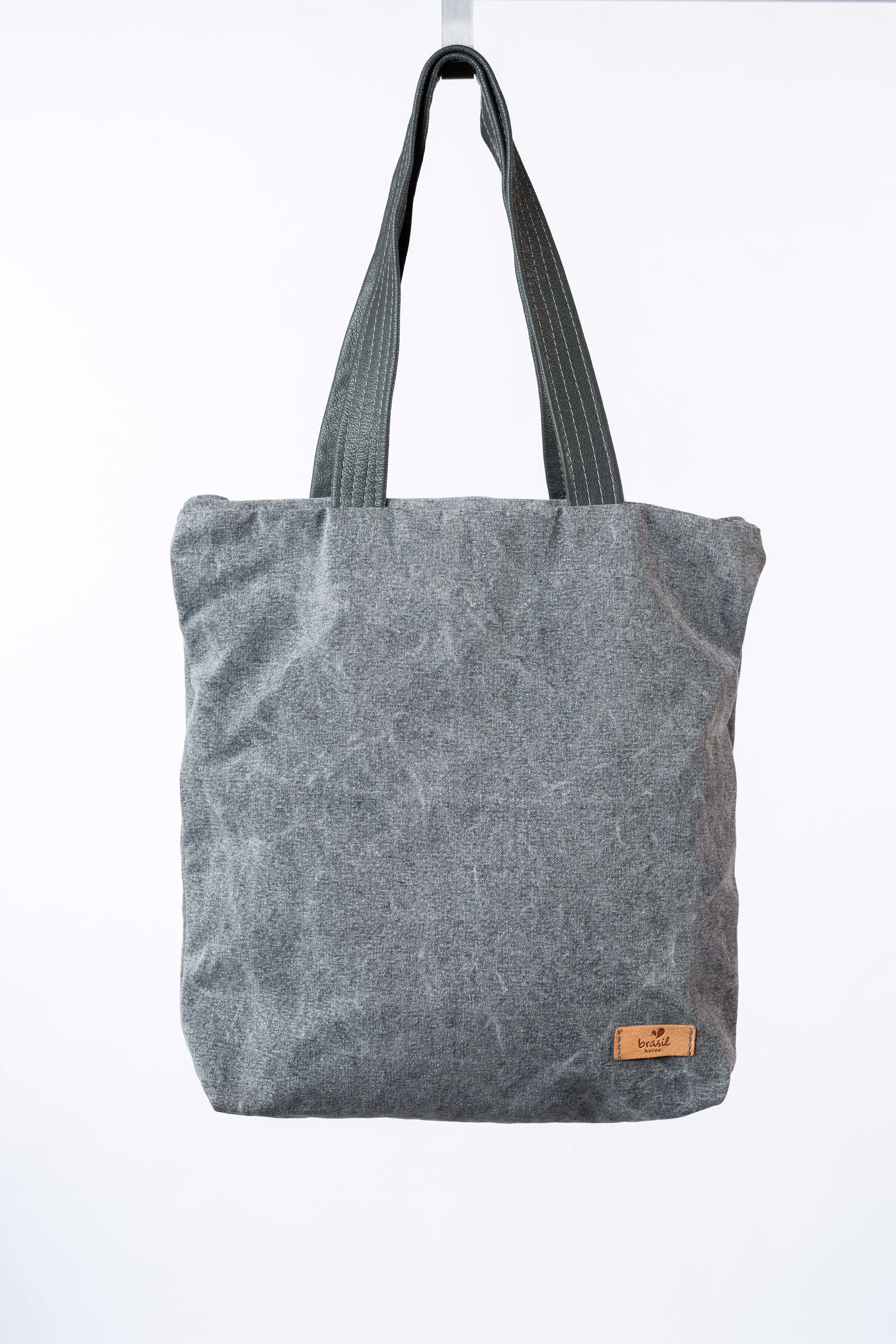 City Shopping Handtasche - Cinzenta (Grau)-Familienunternehmen-Brasilheroe-