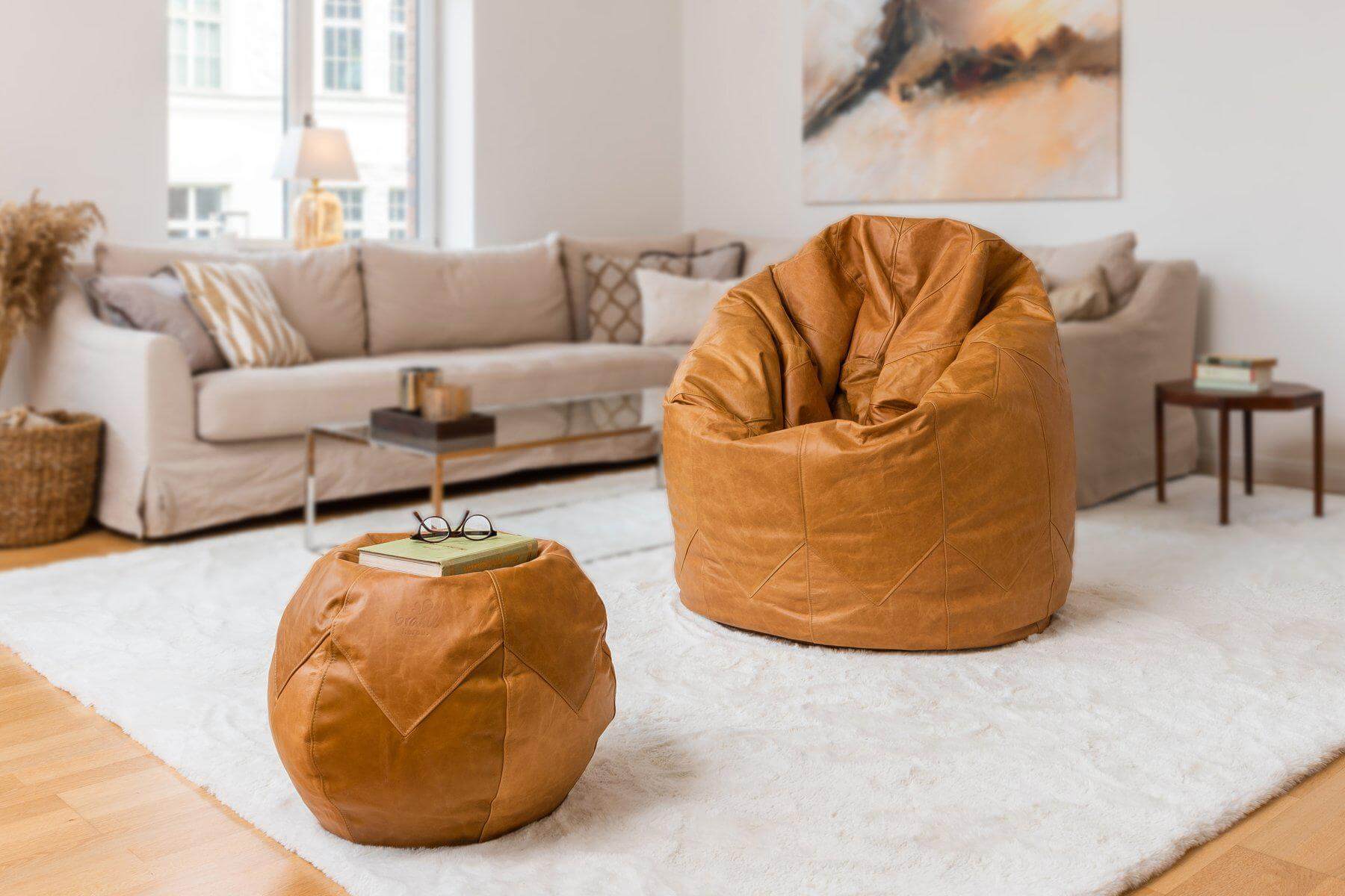 Pouf Leder Premium - São Bernardo-Familienunternehmen-Brasilheroe-