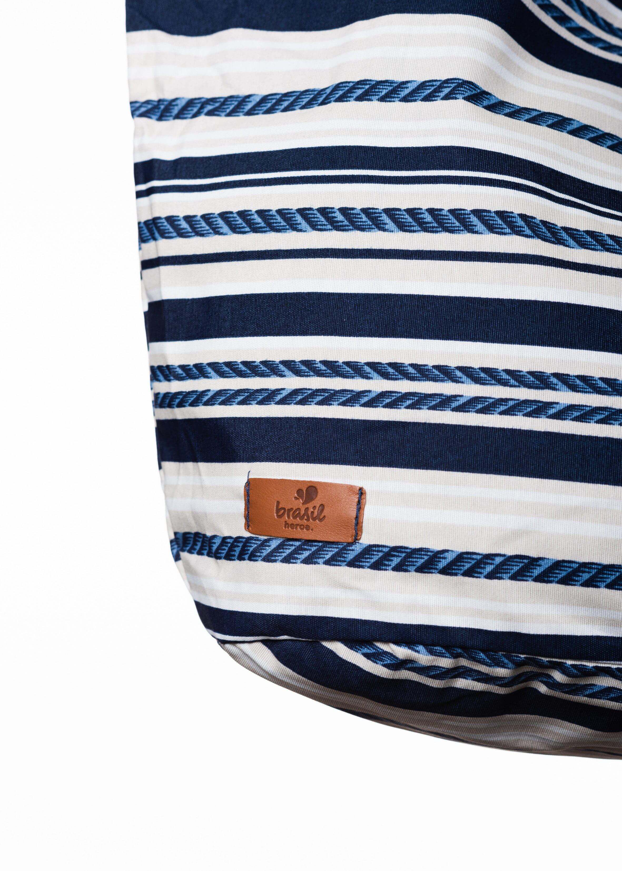 Praia Beach Handtasche, Groß - Marinheiro (Matrose, blau, gestreift)-Familienunternehmen-Brasilheroe-