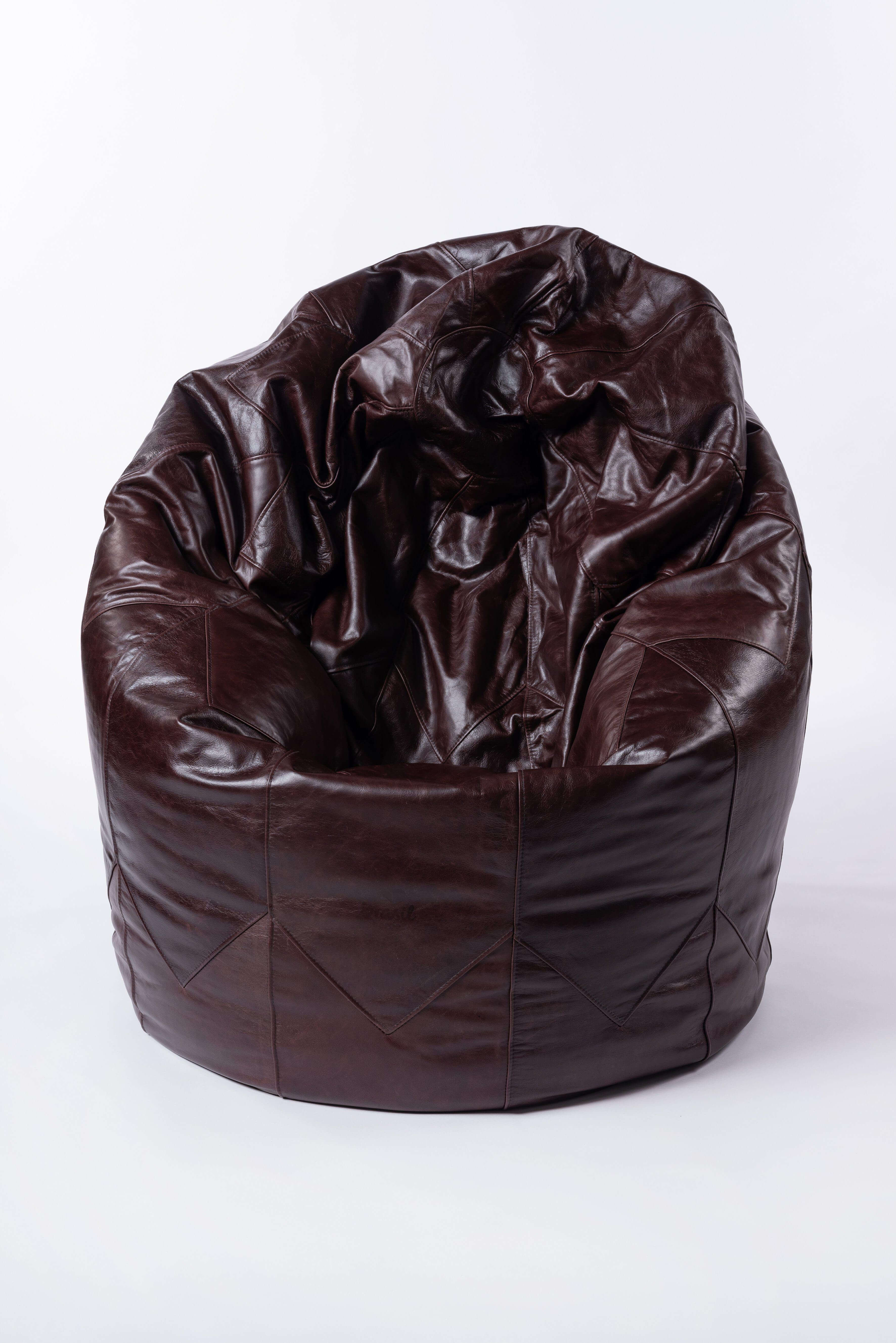 Sitzsack Leder Premium, Groß - Bahia-Familienunternehmen-Brasilheroe-