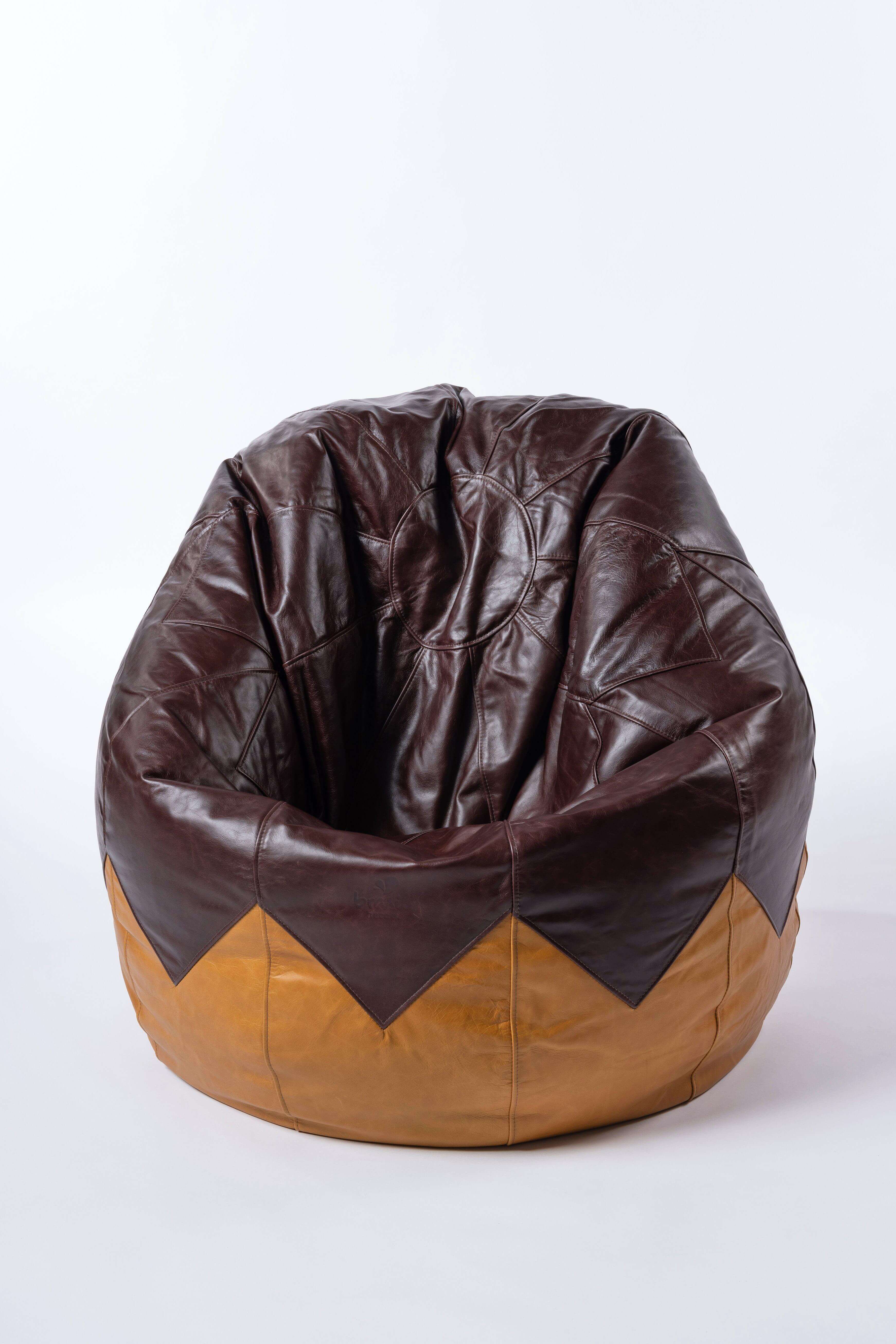 Sitzsack Leder Premium, Medium - Bahia-Familienunternehmen-Brasilheroe-
