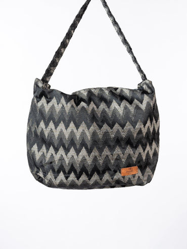 Canoa Handtasche, Klein - Cinzenta/Preto (Grau/Schwarz)