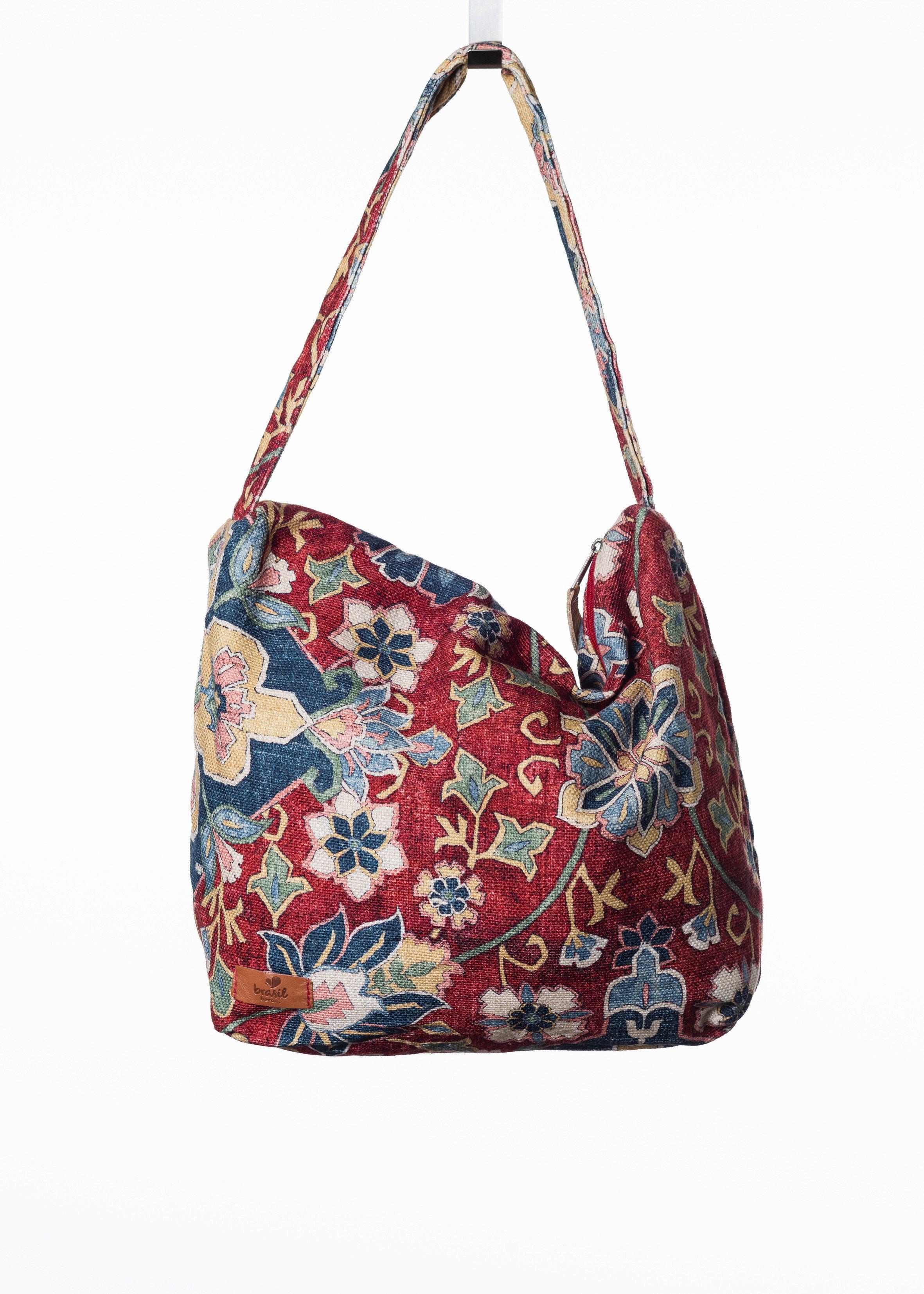 Canoa Handtasche, Klein - Flores (Rot)-Brasilheroe-Brasilheroe