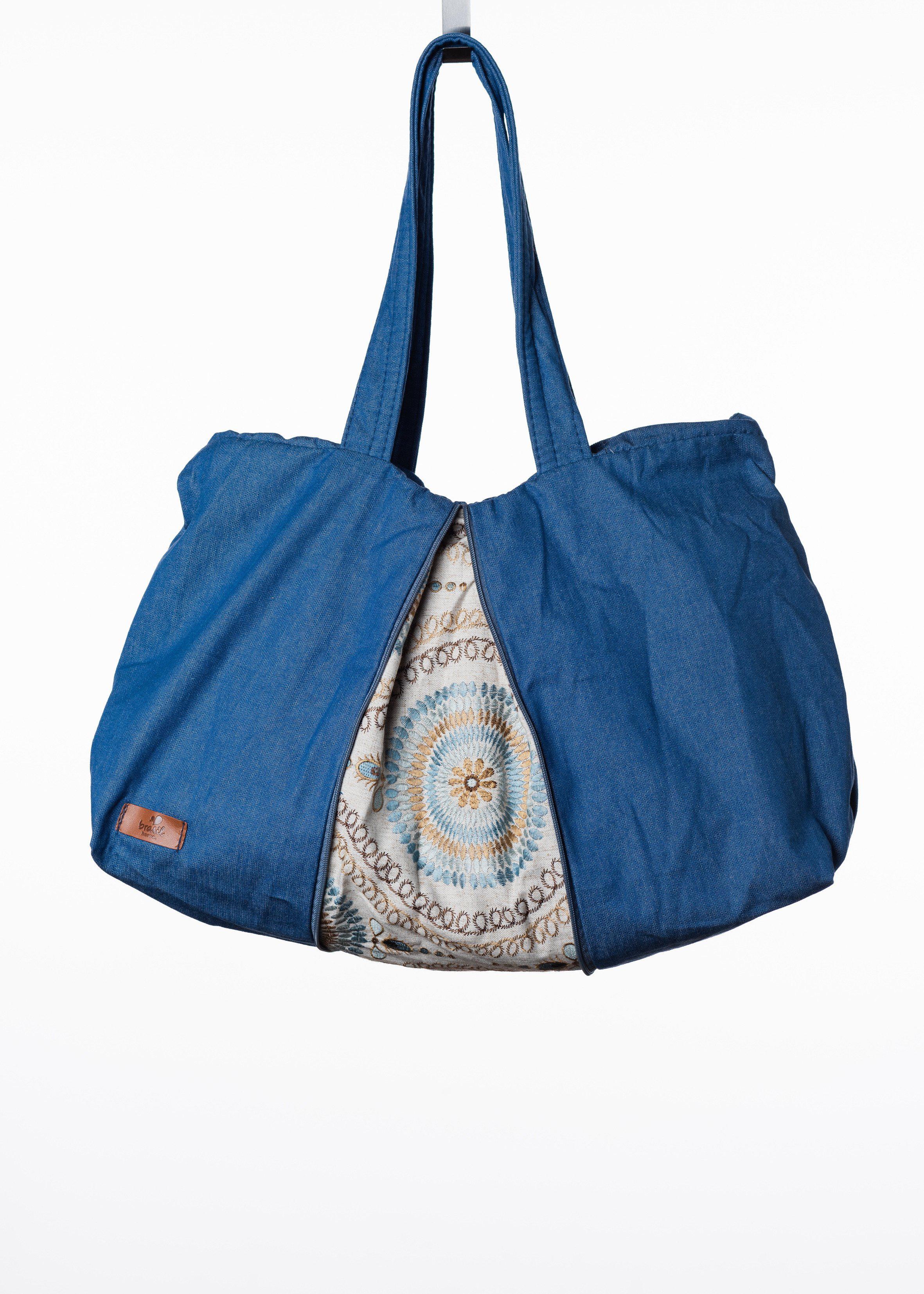 Canoa Handtasche, Klein - Jeans, Hellblau, Flex-Brasilheroe-Brasilheroe