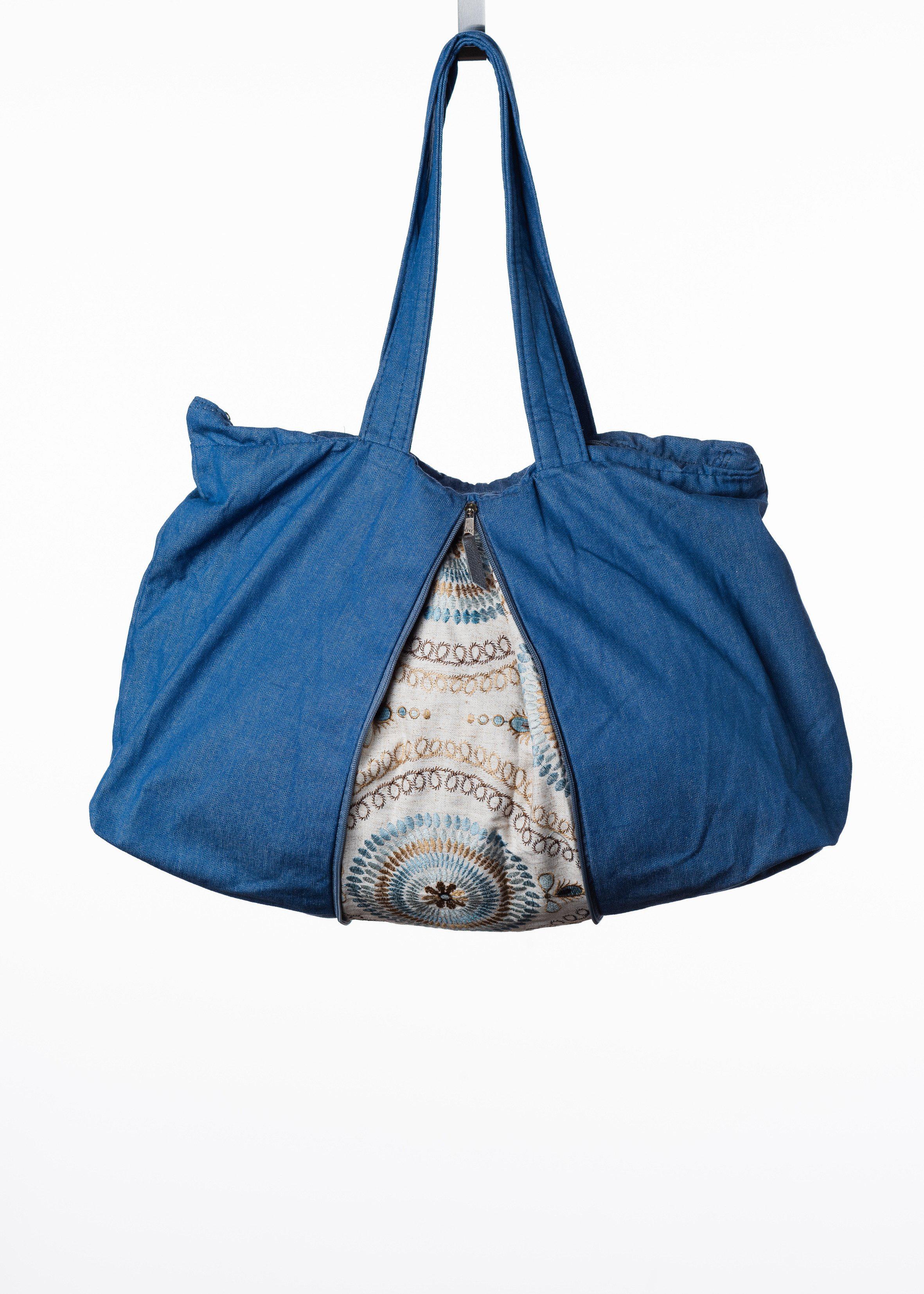 Canoa Handtasche, Klein - Jeans, Hellblau, Flex-Brasilheroe-Brasilheroe