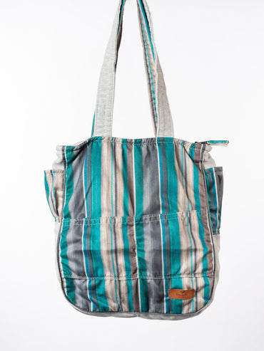 City Shopping Handtasche - Cinzenta /Azul (Grau/Blau)