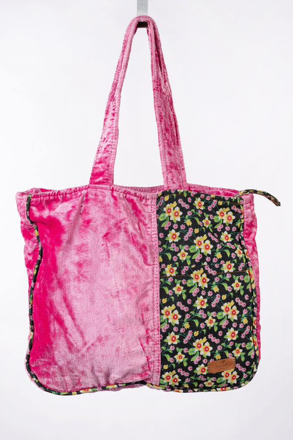 City Shopping Handtasche - Rosa, Flores (Rosa, Blumen)-Brasilheroe-Brasilheroe
