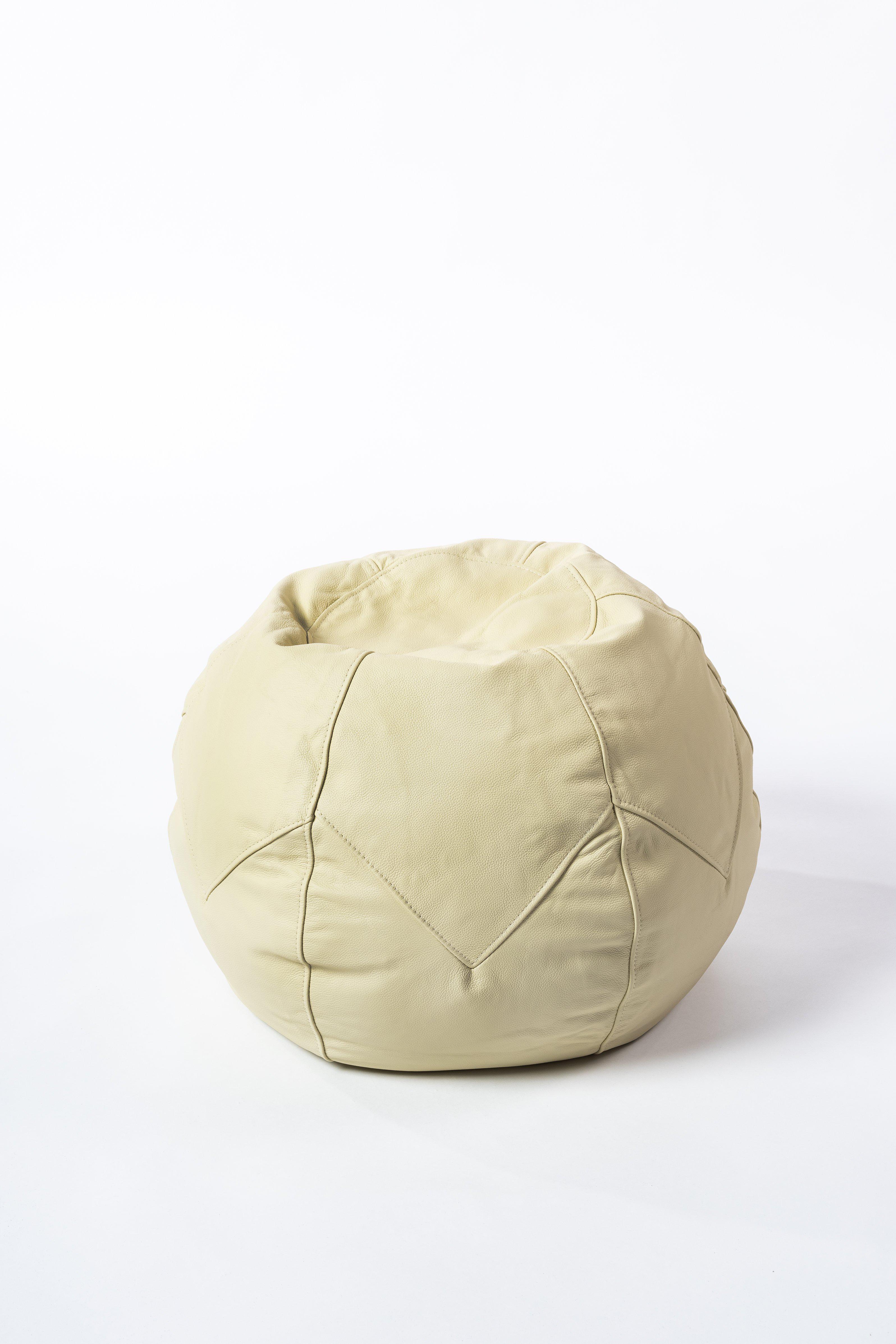 Pouf Leder Classic - Pico da Neblina-Möbel-Brasilheroe-Gelo-Brasilheroe