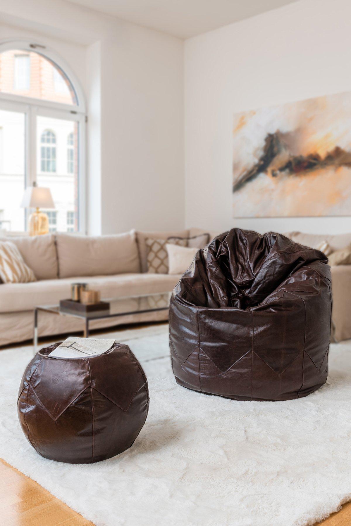 Pouf Leder Premium+ - Bahia-Möbel-Brasilheroe-Brasilheroe