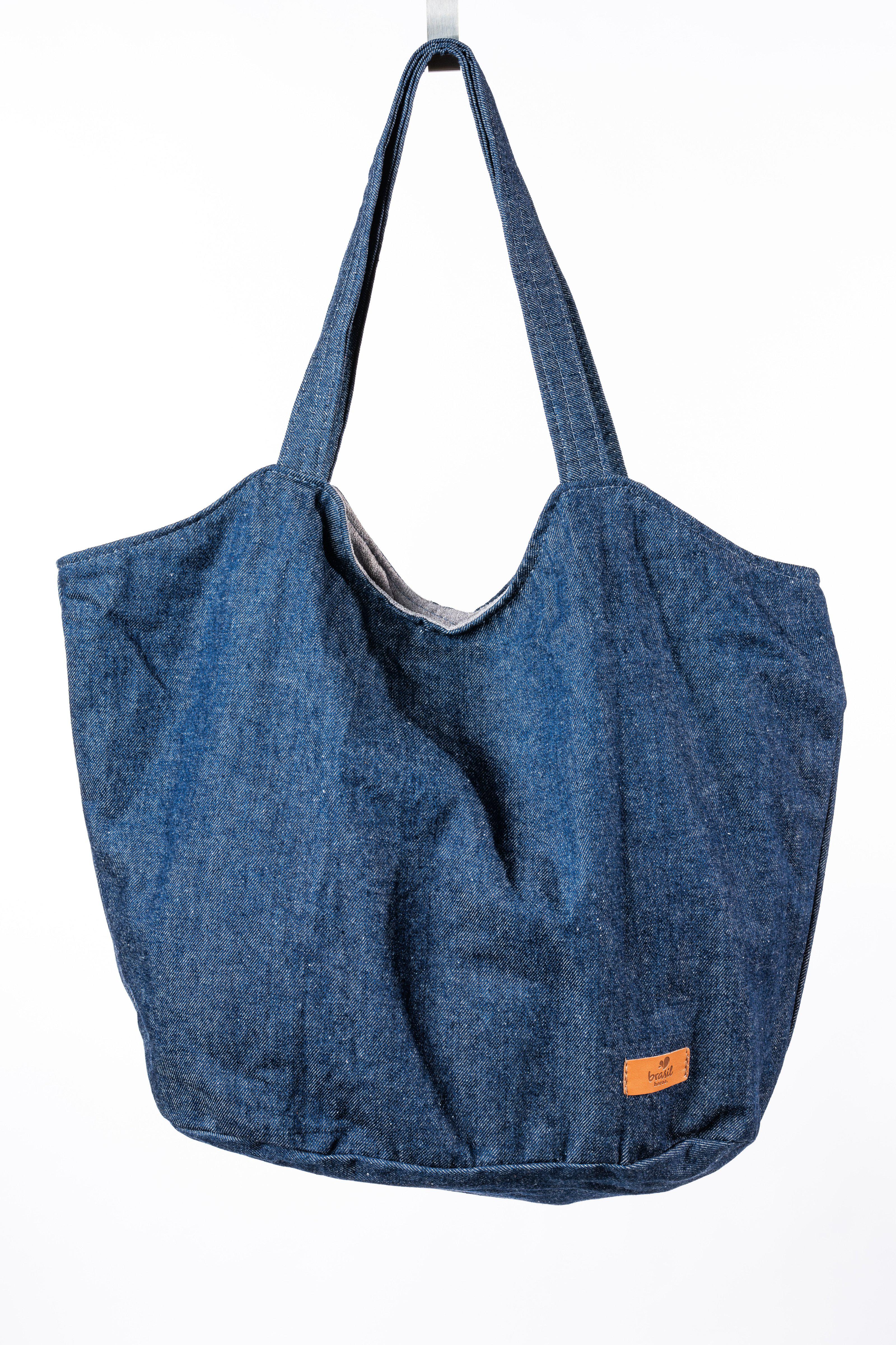 Praia Beach Handtasche, Groß - Jeans-Familienunternehmen-Brasilheroe-