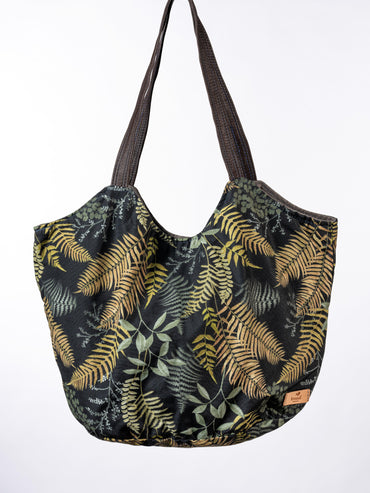 Praia Beach Handtasche, Groß - Preto/ Jungle (Schwarz/Jungle)