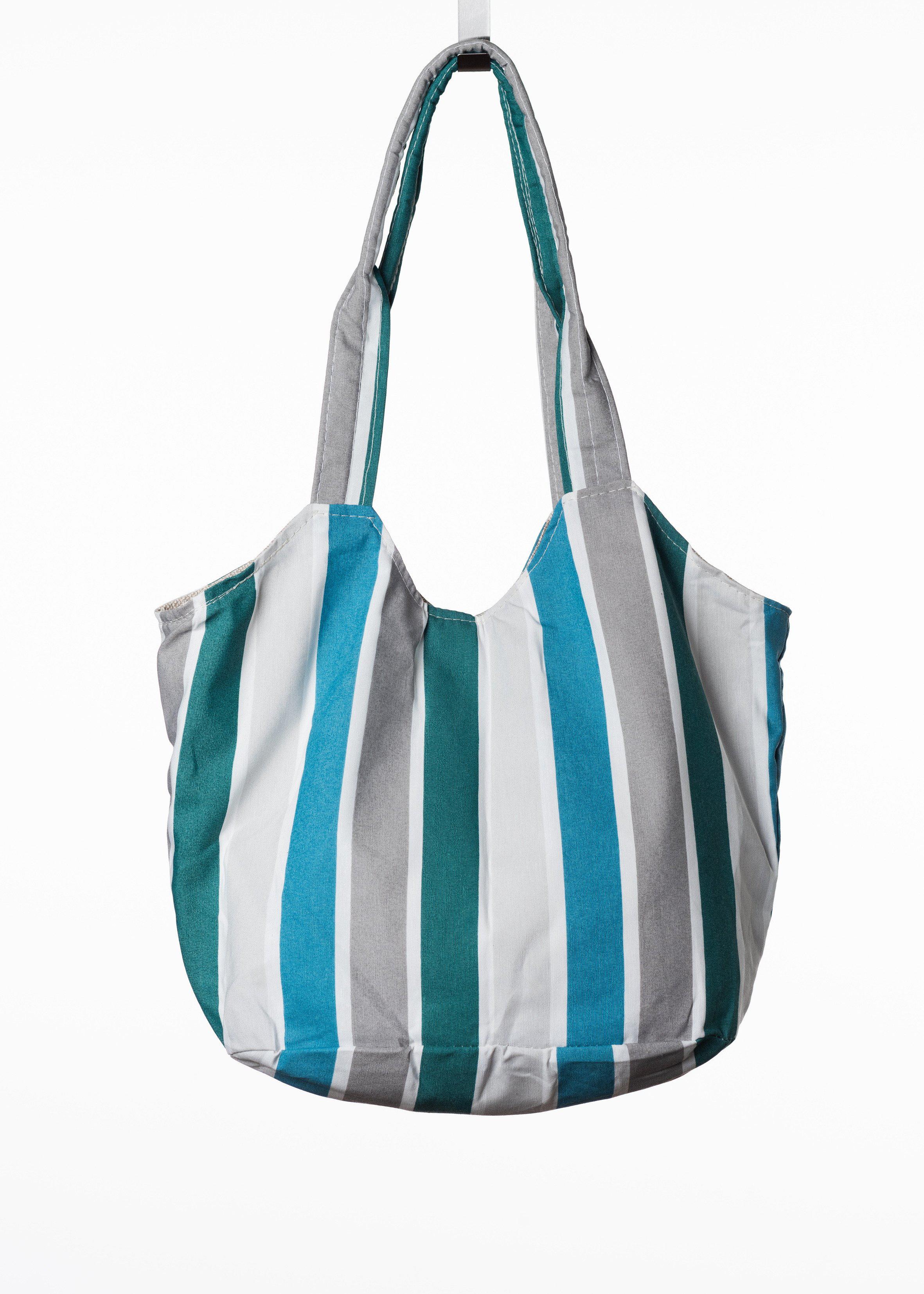 Praia Beach Handtasche, Groß - ... (Blau/Weiß gestreift)-Familienunternehmen-Brasilheroe-